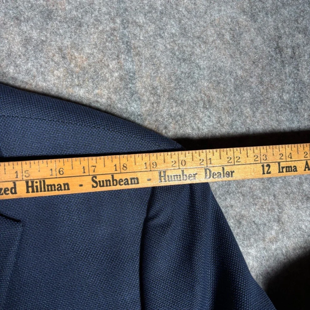 Ralph Lauren Blazer Mens Blue Textured Two Button Sport Coat Jacket Black Label‎